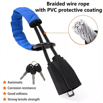 Universal Steering Wheel Lock with 3 Key Seat Car Belt Lock Anti-Theft Device