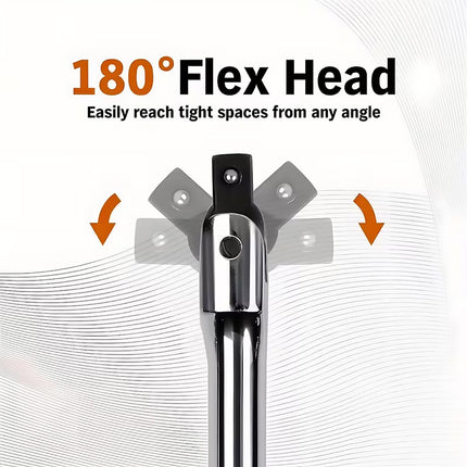 3pcs F-Type 1/2 to 1/4 Drive Swivel Head Socket Extension Adapter Tool Repair