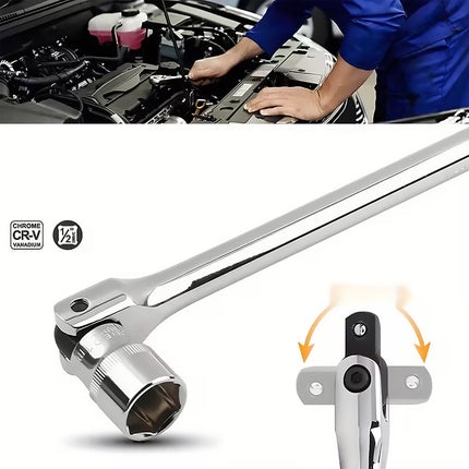 3pcs F-Type 1/2 to 1/4 Drive Swivel Head Socket Extension Adapter Tool Repair