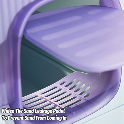 Fully Enclosed Cat Litter Box Cloud House Cat Toilet Odor Control Easy Cleaning