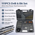 111pcs Multifunctional Drill Bit Socket Set Hex Shank Driver Power Tool Bits