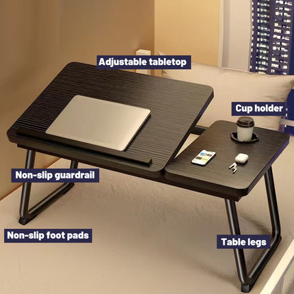 Bedside Table with Adjustable Height Folding Desktop Sturdy Space Saving Durable