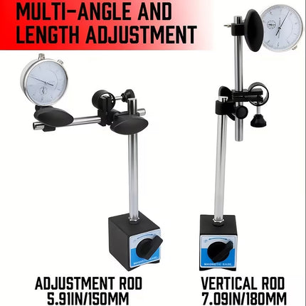 Dial Indicator Gauge Set 0-10mm Magnetic Base Test Precision Measurement Use