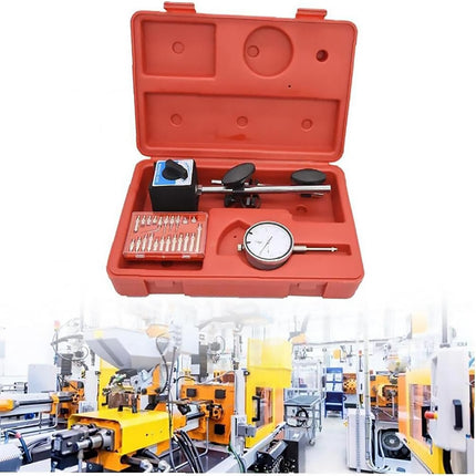 Dial Indicator Gauge Set 0-10mm Magnetic Base Test Precision Measurement Use