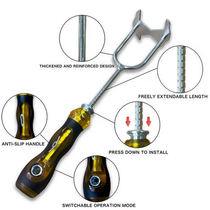 Basin Wrench Set Adjustable Plumbing Sink Faucet Repair Tool 7 Die Heads