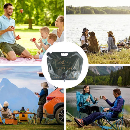 5pcs 8L Portable Water Bladder Tank Water Storage Bag For Camping Fishing Hiking