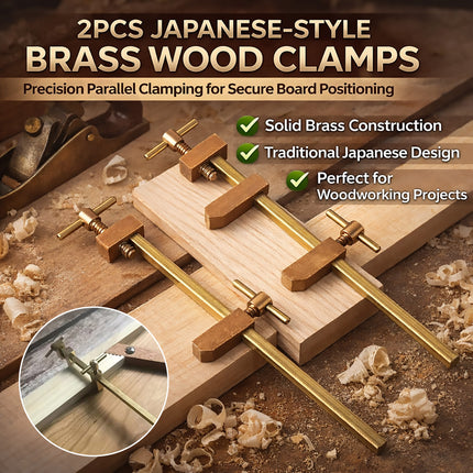 Brass Woodworking Clamp Set 2pcs Mini Parallel Jaw Wood Fixing Tool