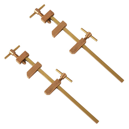 Brass Woodworking Clamp Set 2pcs Mini Parallel Jaw Wood Fixing Tool