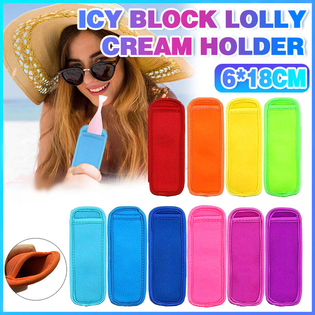 Reusable Icy Pole Holders Colourful Zooper Dooper Covers Ice Lolly Sleeves