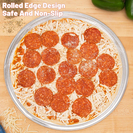 50pcs Aluminium Foil Pizza Tray Pie Pan Round Oven Catering BBQ Trays Large