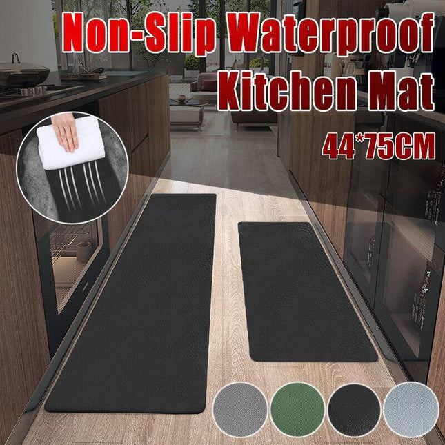 44x75cm Non-Slip Waterproof Kitchen Door Mat Floor Rug Carpet Anti-Oil Easy Clean - Aimall