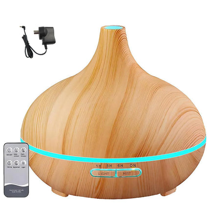 7 Led Light Aromatherapy Diffuser Aroma Essential Oil Air Humidifier Wood Grain