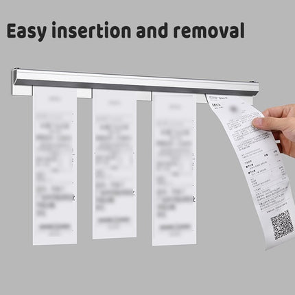 50cm Kitchen Ticket Holder Aluminium Alloy Receipt Menu Clip Self Adhesive