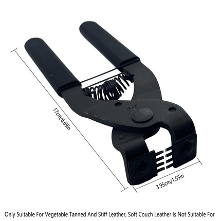 Silent Diamond Punch Pliers 4mm 4 Teeth Leather Punch Tool DIY Craft Sewing