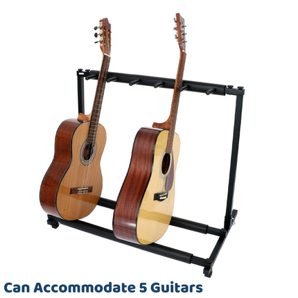 Multi Guitar Stand Guitar Rack Padded Folding Design Hold 3/5 Guitars Adjustable