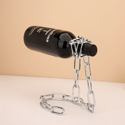 Wine Rack Chain Design Magic Red Wine Holder Decorative Display Stand Bar Home