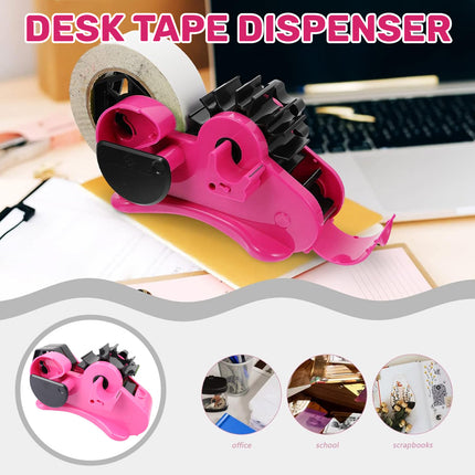 Multifunctional Desk Tape Dispenser for Office Home Craft Durable Easy to Use