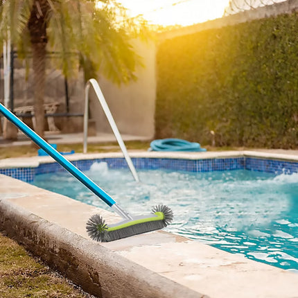 Swimming Pool Cleaning Brush Corner Scrub Brush Pool Wall Floor Cleaner Tool