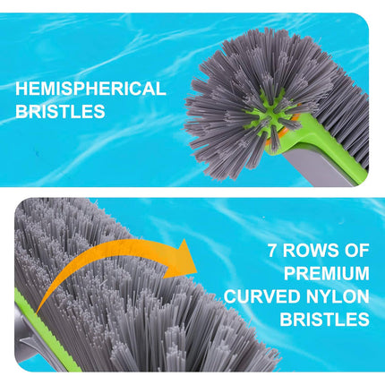 Swimming Pool Cleaning Brush Corner Scrub Brush Pool Wall Floor Cleaner Tool