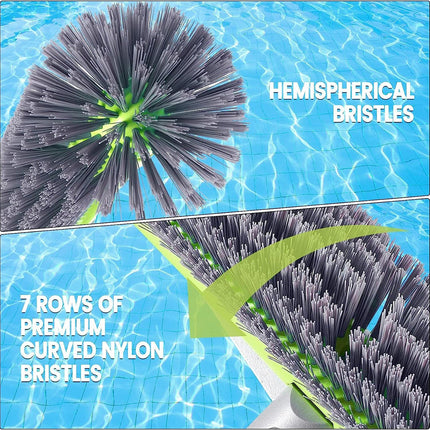 Swimming Pool Cleaning Brush Corner Scrub Brush Pool Wall Floor Cleaner Tool