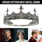 Men Crown Headpiece Royal Vintage Metal Crown Gold Medieval King Costume Party