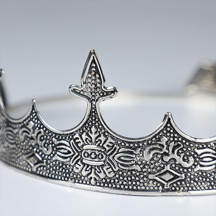 Men Crown Headpiece Royal Vintage Metal Crown Gold Medieval King Costume Party