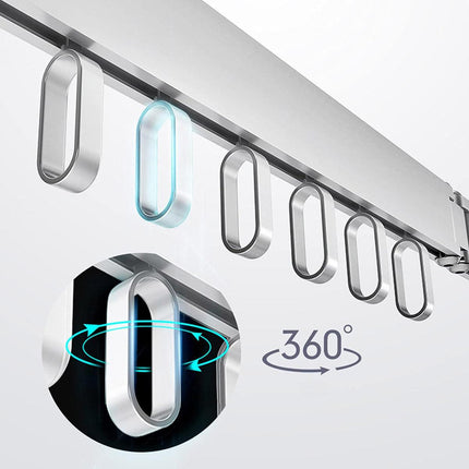 Wall Mounted Folding Drying Rack Telescopic Clothes Hanger Balcony Indoor Rod