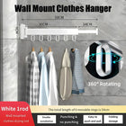 Wall Mounted Folding Drying Rack Telescopic Clothes Hanger Balcony Indoor Rod