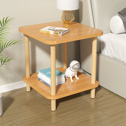 2 Tiers Night Stand Bedside Table Space Saving Durable for Bedroom Living Room