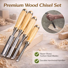 Wood Carving Chisel Set 4 Piece Half Round Gouge Carpenter Woodworking Tool