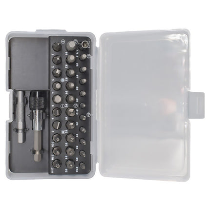33 Piece Damaged Screw and Bolt Extractor Set with Tap Die Bits and Ratchet