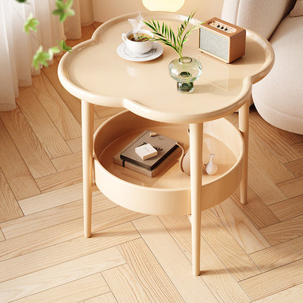 Double Layer Side Table Space Saving Durable Sturdy for Living Room Bedroom Use
