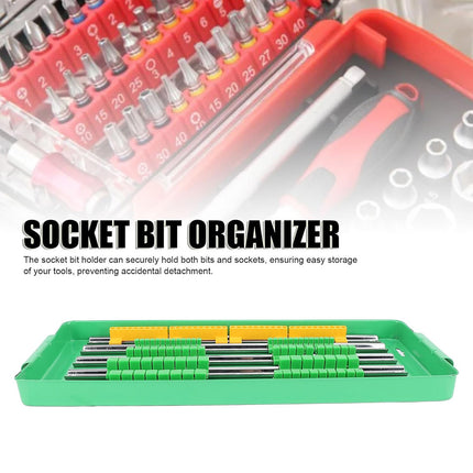 Socket Organizer Tray Adjustable Rail Tool Holder For Socket Bit Storage
