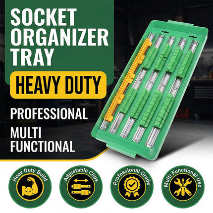 Socket Organizer Tray Adjustable Rail Tool Holder For Socket Bit Storage