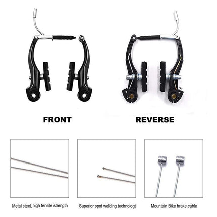 Mountain Bike V Brake Set Road Bicycle Front Rear Brake Kit Aluminum Parts Use