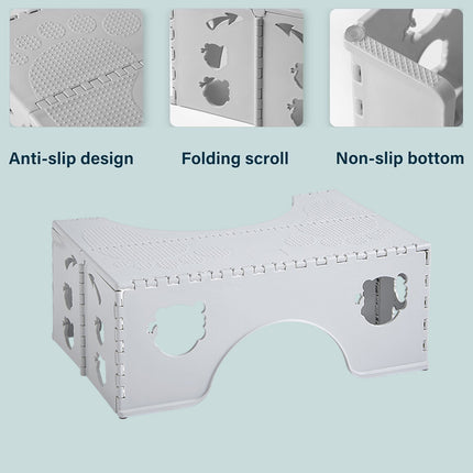 Toilet Footstool Folding Bathroom Step Stool Squat Aid Seat Rest For Daily Use