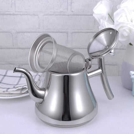 Thickened Stainless Steel Teapot Kettle With Strainer For Restaurant Hotel Use