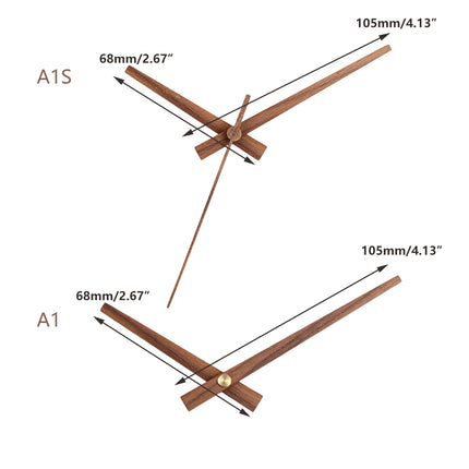 Genuine Wooden Clock Hands Natural Wood Color Precise Craft Smooth Edge Durable