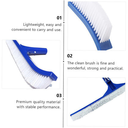 Plastic Pool Brush Cleaning Tool for Swimming Pool Fish Pond Spa Garden Fountain