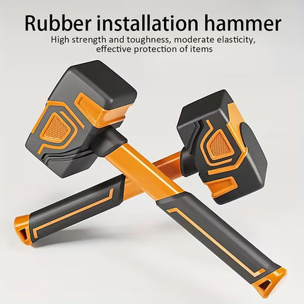 Heavy Duty Rubber Mallet 28cm Non Slip Handle Multi Purpose Hammer Tool