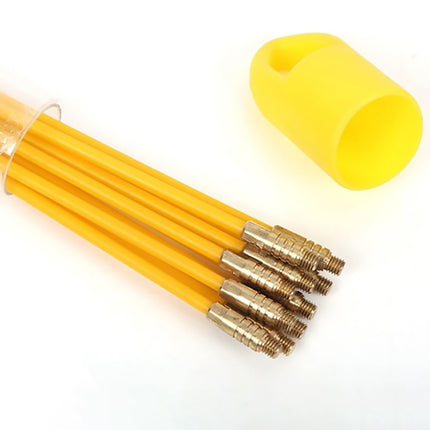 Fiberglass Conduit Wire Puller Kit 10 Rods Fish Tape Electrician Cable Running