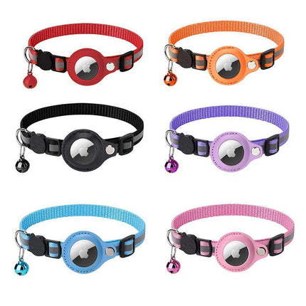 For Apple AirTag Cat Dog Collar Reflective Pet Collar Case Air Tag GPS Anti-lost - Aimall