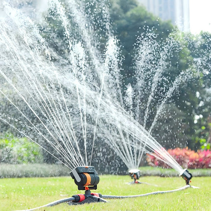16 Nozzle Oscillating Lawn Sprinkler Adjustable Garden Yard Watering System
