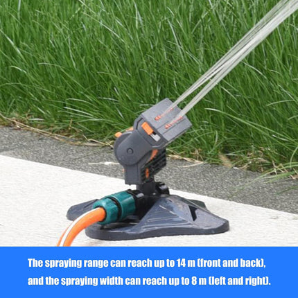 16 Nozzle Oscillating Lawn Sprinkler Adjustable Garden Yard Watering System