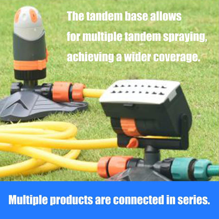 16 Nozzle Oscillating Lawn Sprinkler Adjustable Garden Yard Watering System