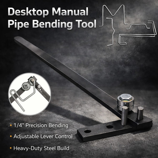 Manual Metal Bending Tool Desktop Rebar Wire Rod Hanger Bender Heavy Duty Steel