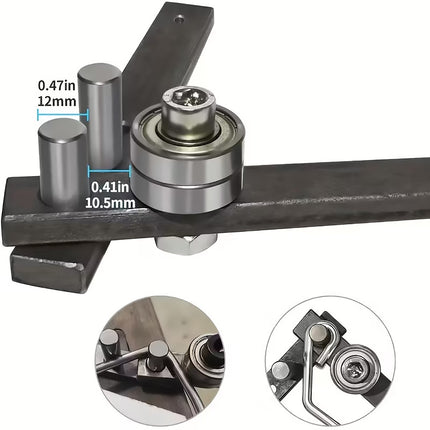 Manual Metal Bending Tool Desktop Rebar Wire Rod Hanger Bender Heavy Duty Steel