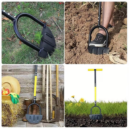 Manual Lawn Edger Half Moon Serrated Blade Garden Grass Edging Trimmer Tool