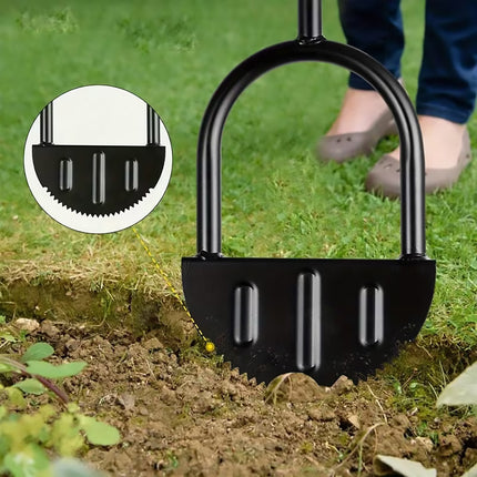 Manual Lawn Edger Half Moon Serrated Blade Garden Grass Edging Trimmer Tool