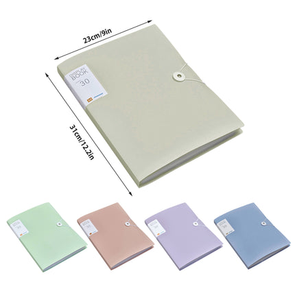 5PCS A4 Folder 30 Clear Pockets Document File Organizer for Office School Use